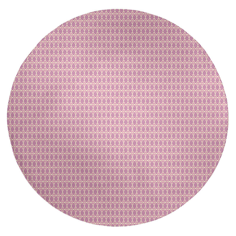 Chenille Geometric Indoor Rug, Round 5'
