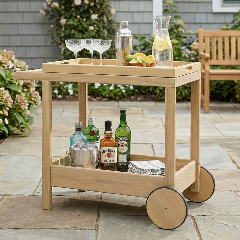 Outdood Rolling Bar Cart
