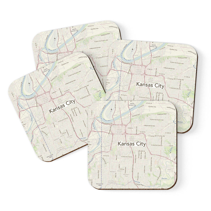 Sous-verre carte des États-Unis, Kansas City