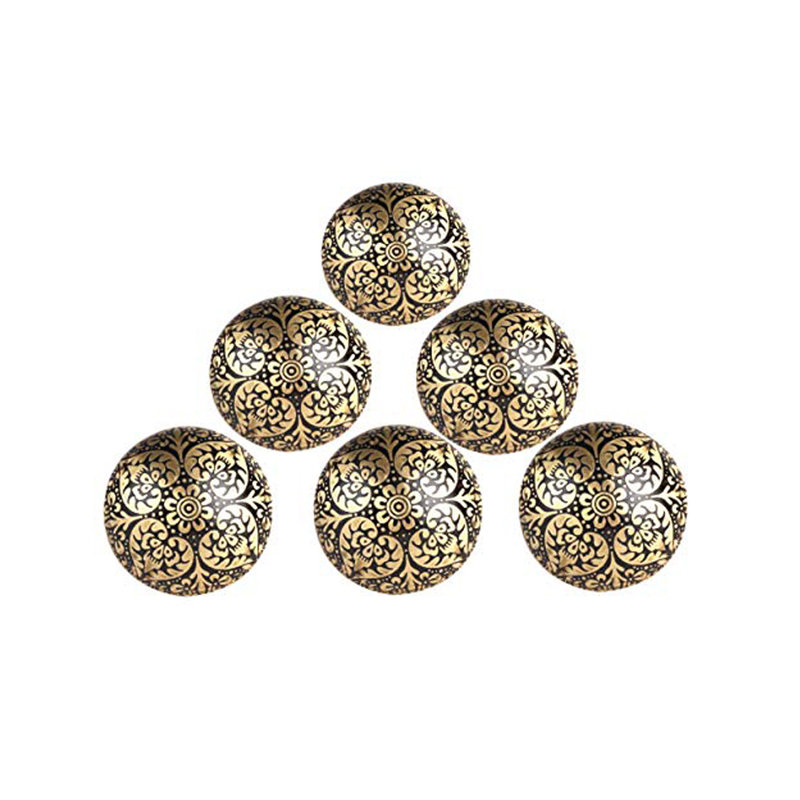 Multipack de boutons de champignon de 1,5 po de diamètre, Noir