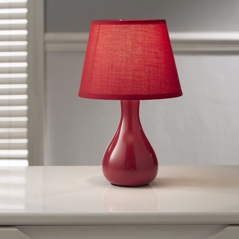Calliah Ceramic Table Lamp, Wine