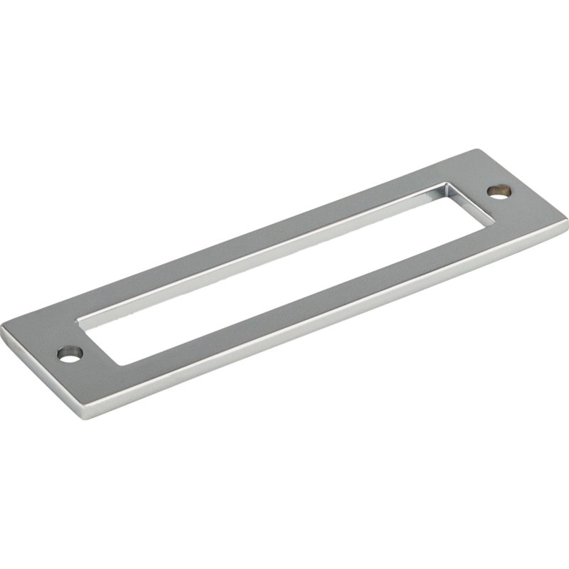 Hollin  Backplate, 1.19" H x 4.28" W x 0.13" D, Polished Chrome