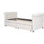 Lit de jour simple rembourré beige avec tiroirs, plateforme à lattes de bois, repose-lit confortable-1503285151