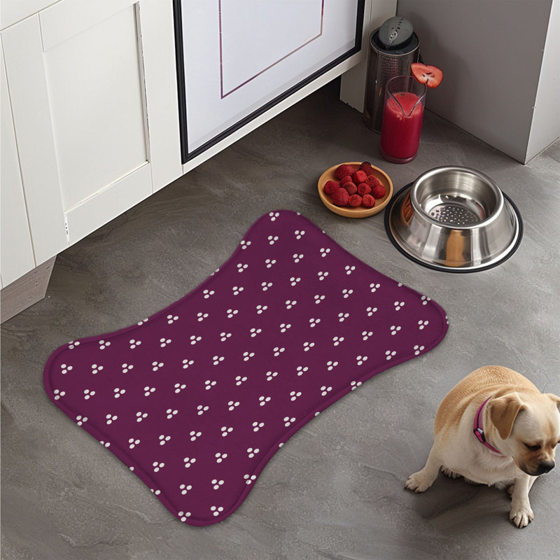Tapis mauve à motif d'os 1 pièce