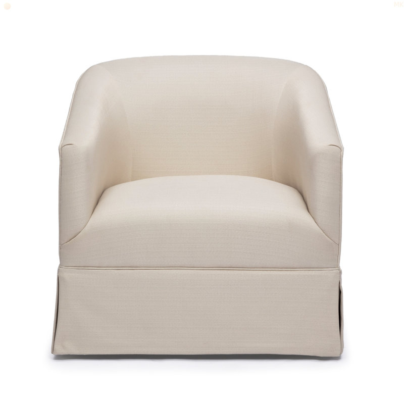 Chaise pivotante à jupe en lin Earl