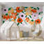 Papier peint floral - Fleur abstraite orange-194818023
