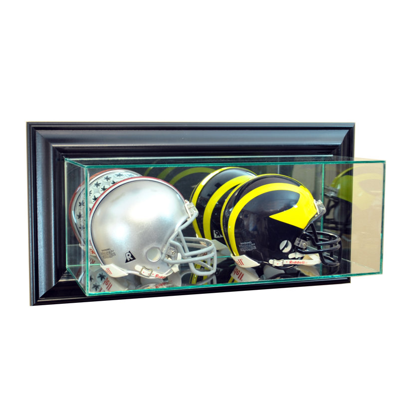 Double vitrine murale pour casque, Noir