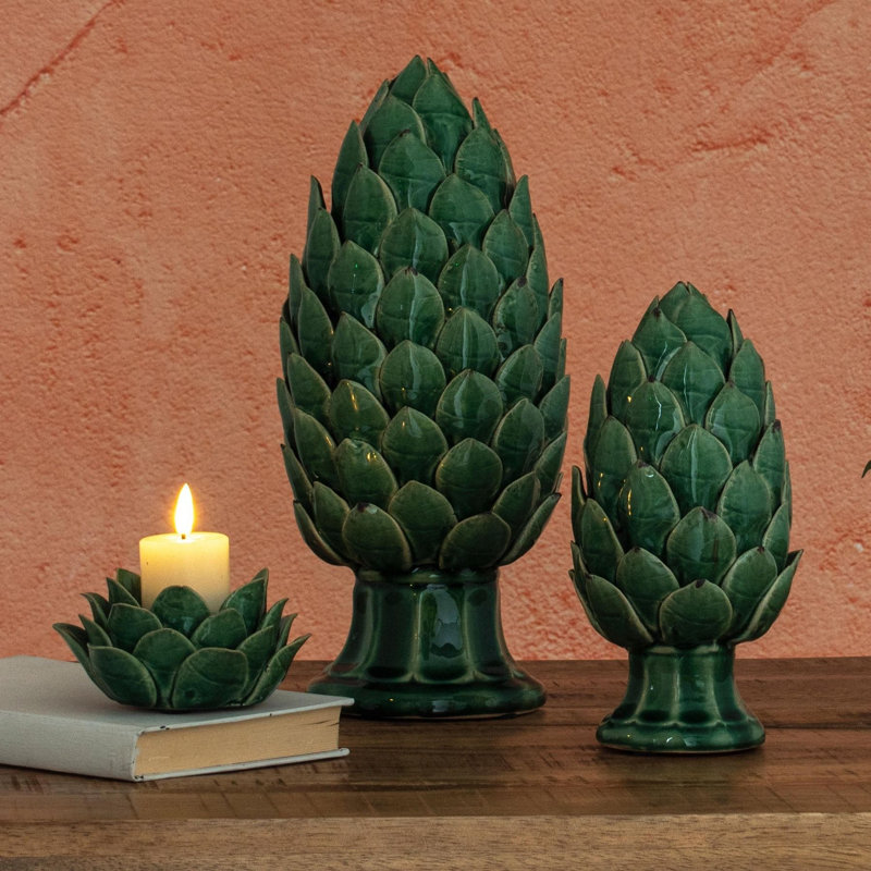Quidnet Figurines & Sculptures, Green, 35cm H x 16cm W x 16cm D