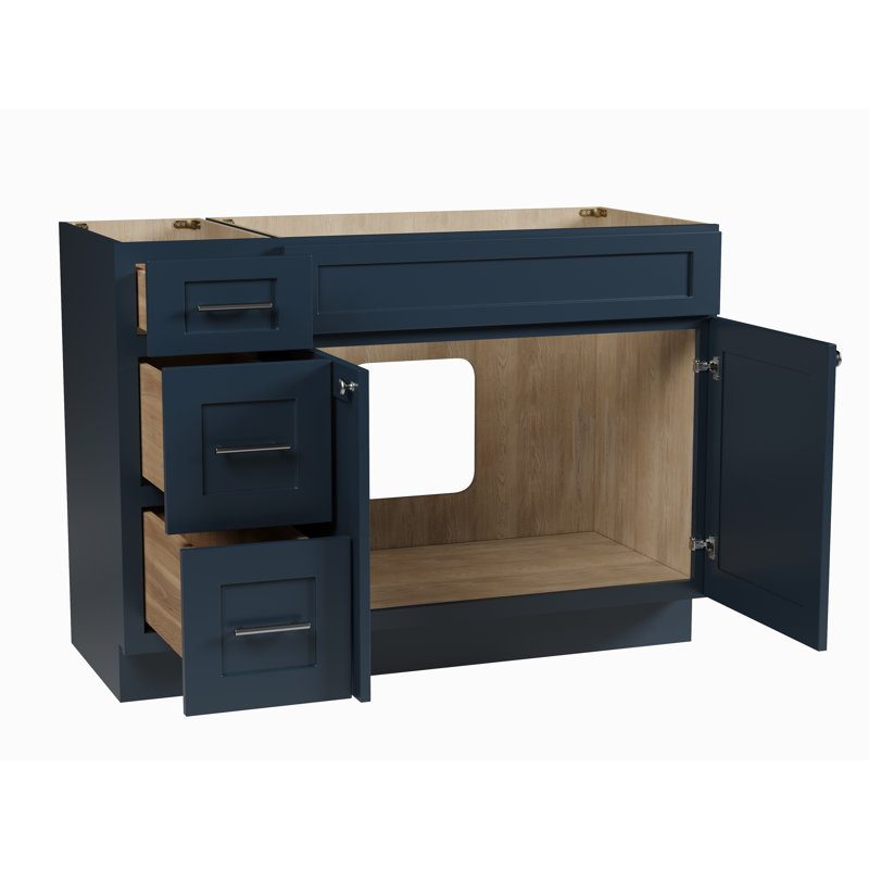 Base de meuble-lavabo simple 48 po Disar, Bleu
