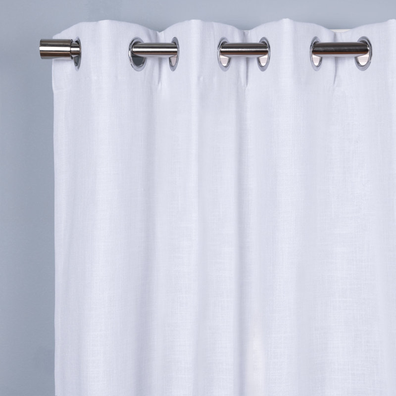 Mendelsohn Polyester Blackout Grommet Curtain Panel, Opticwhite