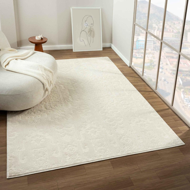 Dessica Floral Rug, Rectangle 4' x 5'