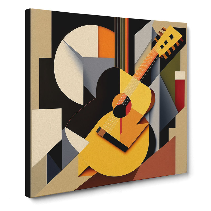 Acoustic Guitar Suprematism No.3 - Wrapped Canvas, 35cm H x 35cm W x 3cm D