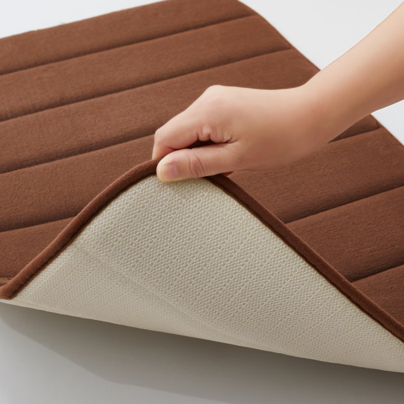 Nasier Memory Foam Non-Slip Bath Mat, Brown, 40x60