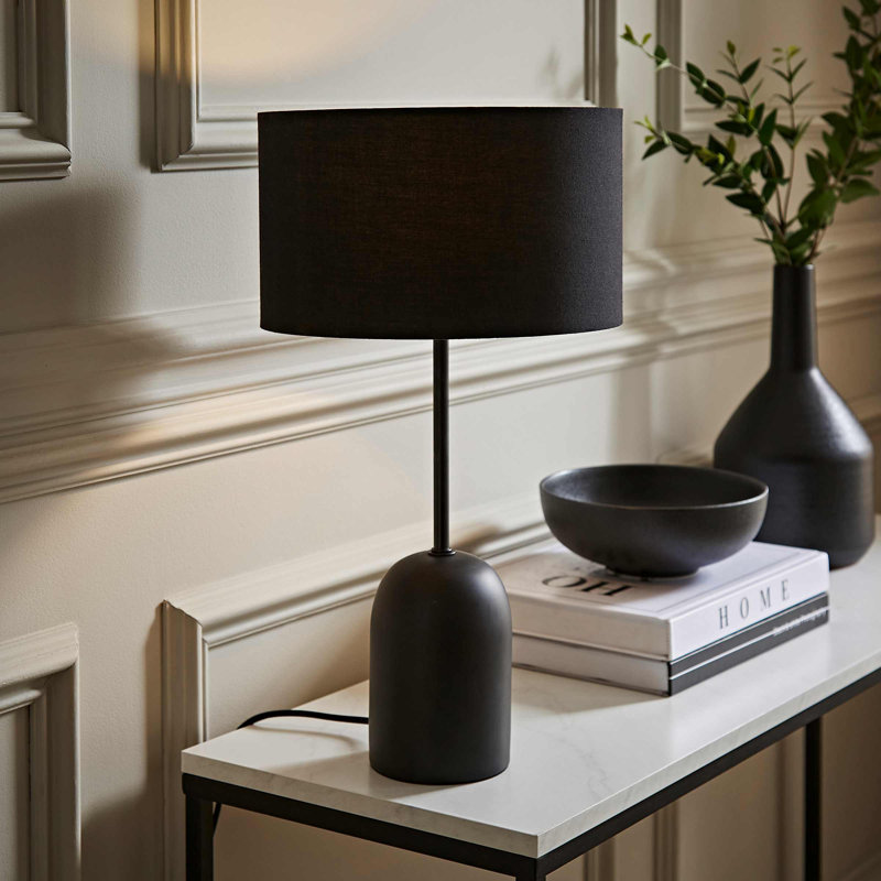 Denizhan Metal Table Lamp, Black