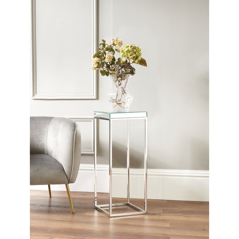 Siems Glass Top Frame End Table