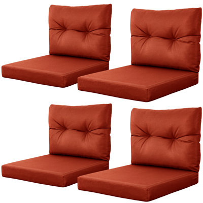 Outdoor Deep Seat Cushion Set, Double Waterproof Tech Fade Resistant Outdoor Chair Cushions, Patio Furniture Cushions With Straps For Chair Sofa Couch(Set Of Four)