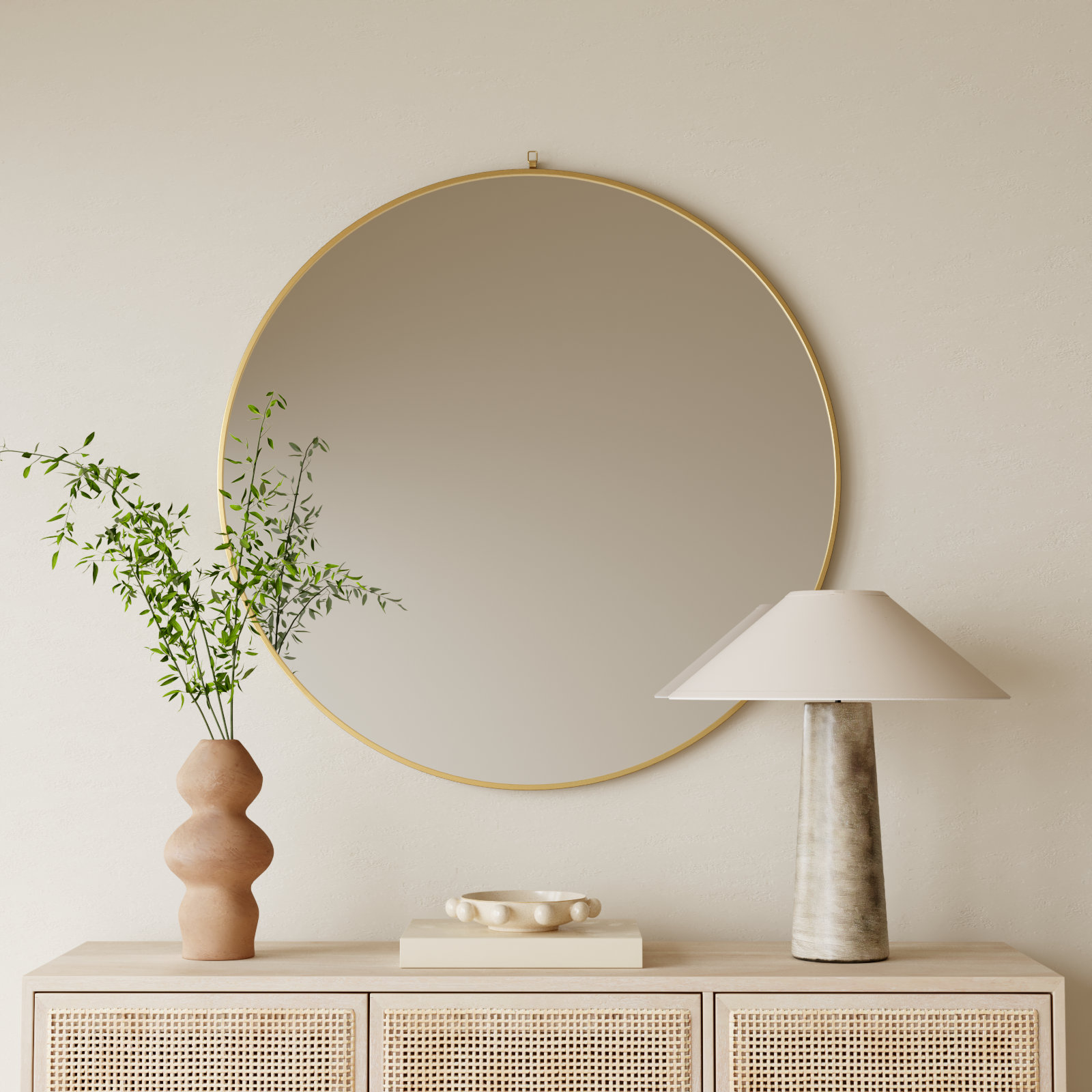 Cassie Accent Mirror, Brass, 42" x 42"