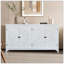 Armoire d'appoint 60 "avec 4 portes, buffet rustique en bois rustique - Armoire polyvalente avec rangement pour rangement et organisation