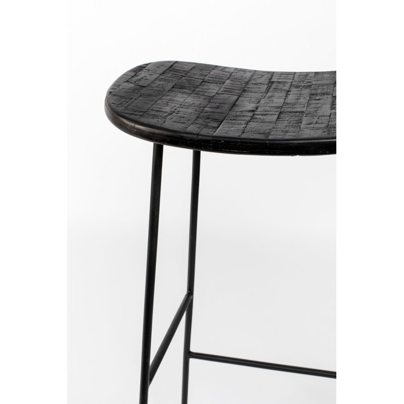 Tangle Solid Wood Counter & Bar Stool, Black, Bar Stool (30" Seat Height)
