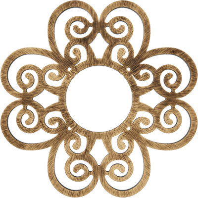 16"OD x 5 1/2"ID x 1/2"P Cohen Architectural Grade PVC Pierced Ceiling Medallion, Antiqued Bronze