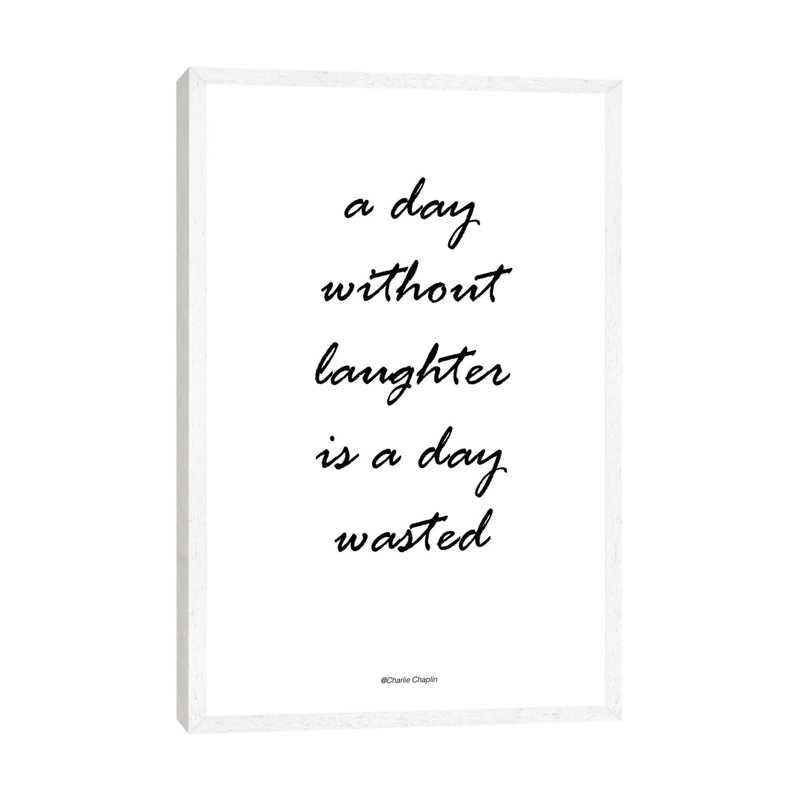 Without Laughter - Print on Canvas, White Framed, 152.4cm H x 101.6cm W x 3.81cm D