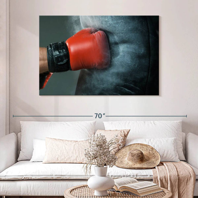 Poinçon de gants de boxe Sireci, H 32 po x l 48 po