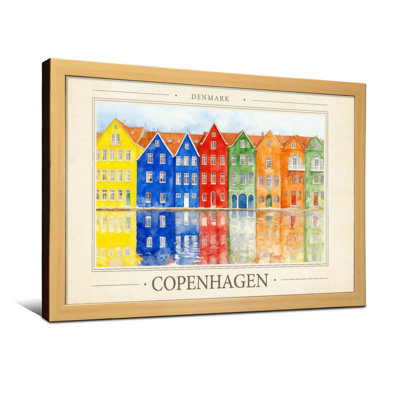 Scenic &Cityscapes Colorful Houses Reflected In Water Copenhagen Denmark