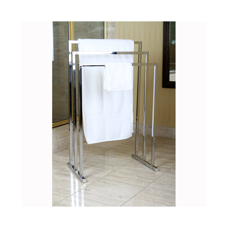 Kingston Brass Edenscape Freestanding 3-Tier Towel Rack, Polished Chrome