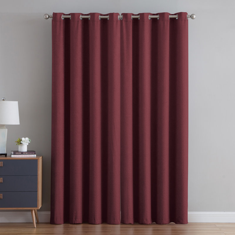 Rideau à œillets Bethany, Rouge vin, L 55 po x L 90 po
