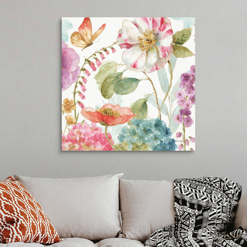 «Rainbow Seeds Flowers II» par Audit Lisa - reproduction d'art sur toile, Toile tendue, H 36 po x l 36 po x P 1 po