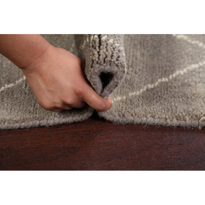 Tapis unique en laine noué à la main gris nouvel âge 5 pi 3 po x 8 pi 1 po marocain