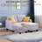 Chesham 60"W Upholstered Sofa With Storage Ottoman-1125310847