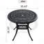 35.43" Cast Aluminum Patio Dining Table With Frame And Umbrella Hole