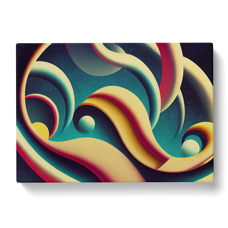 Galaxy Art Deco Abstract - Wrapped Canvas, 50cm H x 76cm W x 3cm D