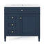 Meuble-lavabo moderne de 36 po avec lavabo supérieur, rangement spacieux et tiroirs à fermeture en douceur pour une organisation efficace-116332439