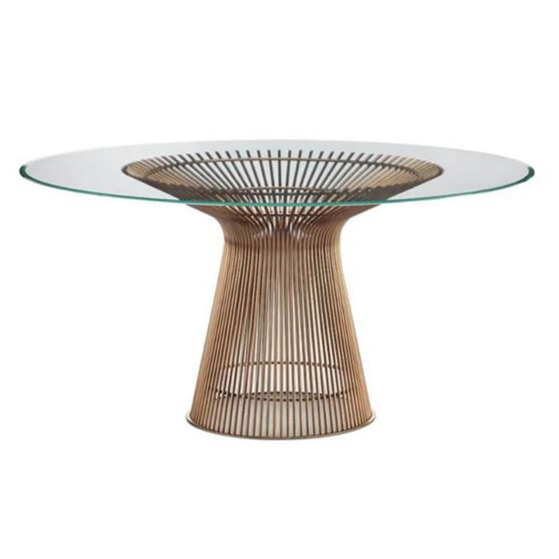Garlene Round 39'' Dining Table, Gold