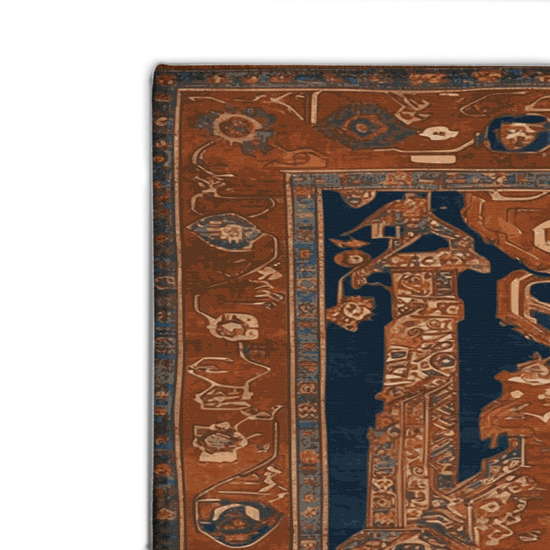 Tapis turc intérieur et extérieur brun, Rectangle 4pi x 6 pi
