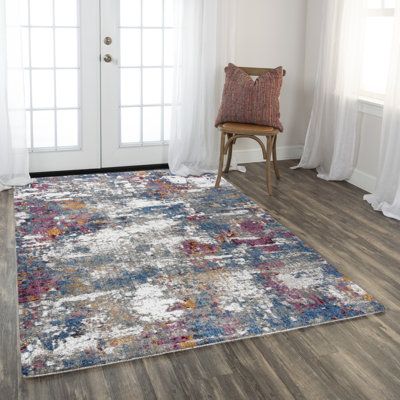 Tapis gris / bleu Pavert