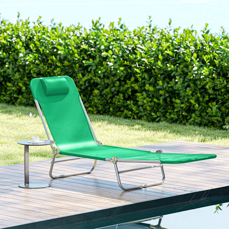 182cm Long Single Chaise, Green