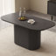 Ensemble de table de salle à manger 62,99 "moderne ovale noir avec 4 chaises pour la cuisine, le bar et le salon-236843659-236843662