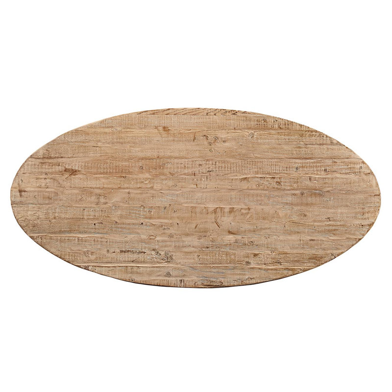 Pine Oval Solid Wood Dining Table