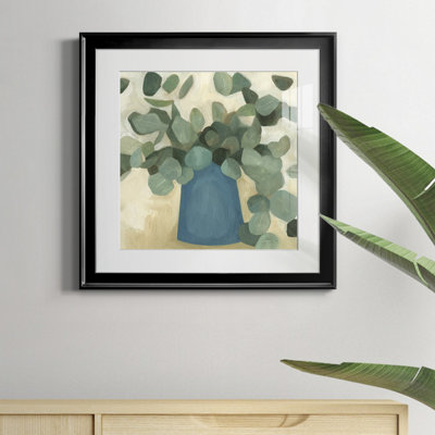 Greenery Still Life VI - Matted and Framed Under Acrylic Glass, Large Living Room Wall Art
