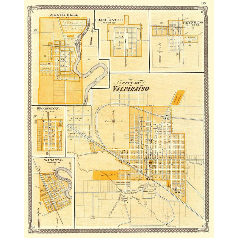 Art sur toile tendue par Williston Forge Baskin Gallery: Valparaiso Indiana, Baskin 1876
