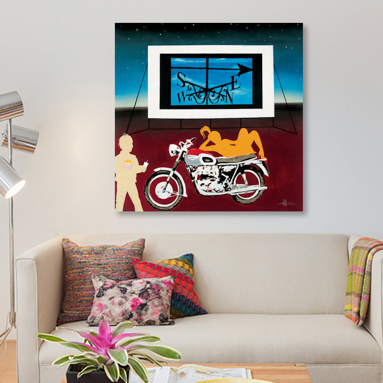 « watching where we is va », reproduction d’impression sur toile, H 12 po x l 12 po x P 1,5 po, Toile tendue, Pas de tapis