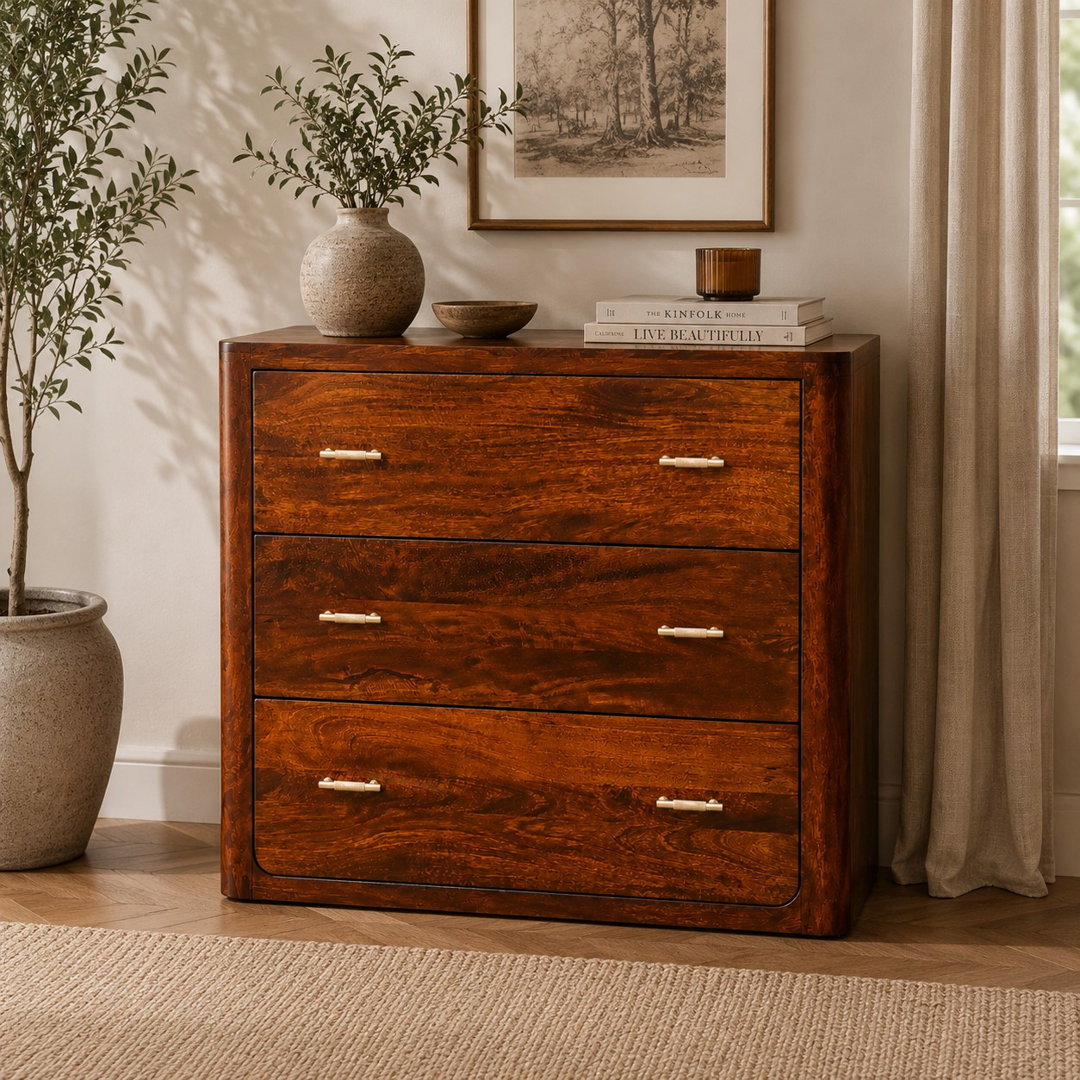 Canonbury Solid Wood 80cm W 3 - Drawer Chest of Drawers