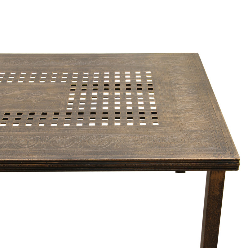 Adepeju Outdoor Dining Table, Bronze