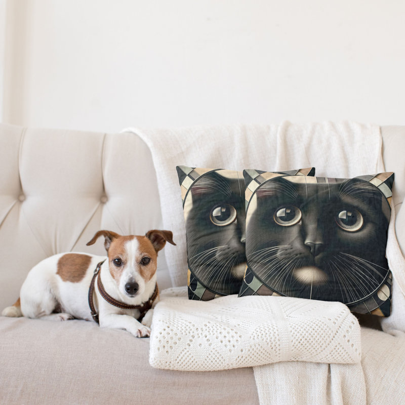 429887_Ambesonne - Housse de coussin pour chat, H 18 po x l 18 po