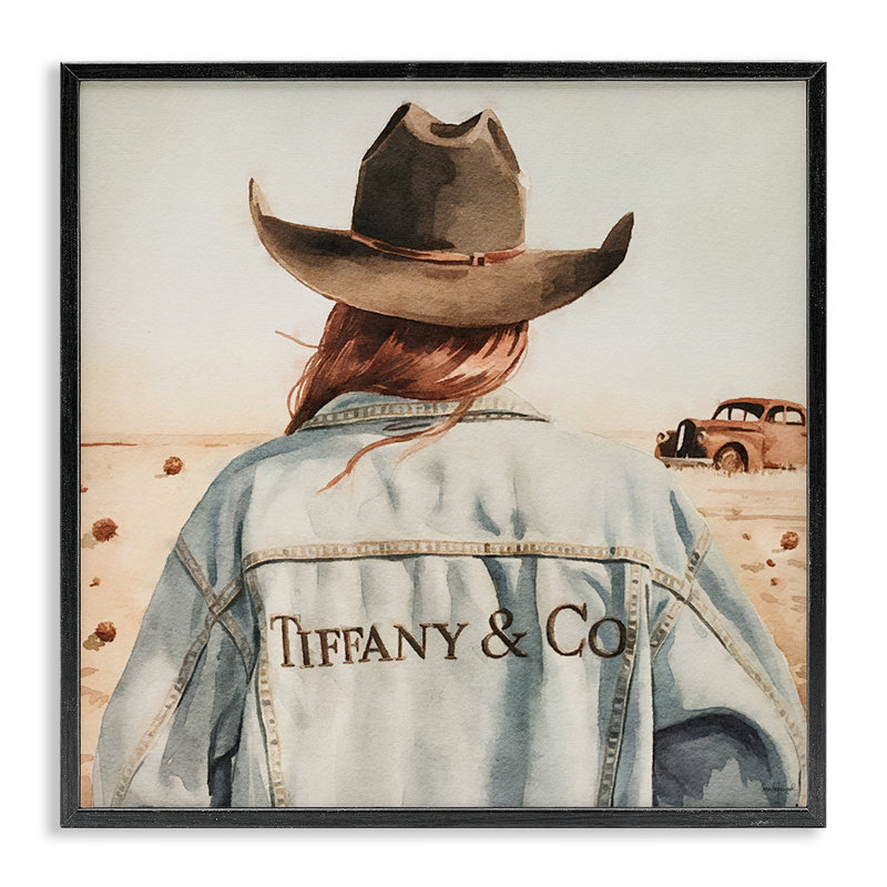 Art de giclée brune encadrée par Amanda Greenwood, H 12 po x l 12 po, Giclée encadrée noir minuit