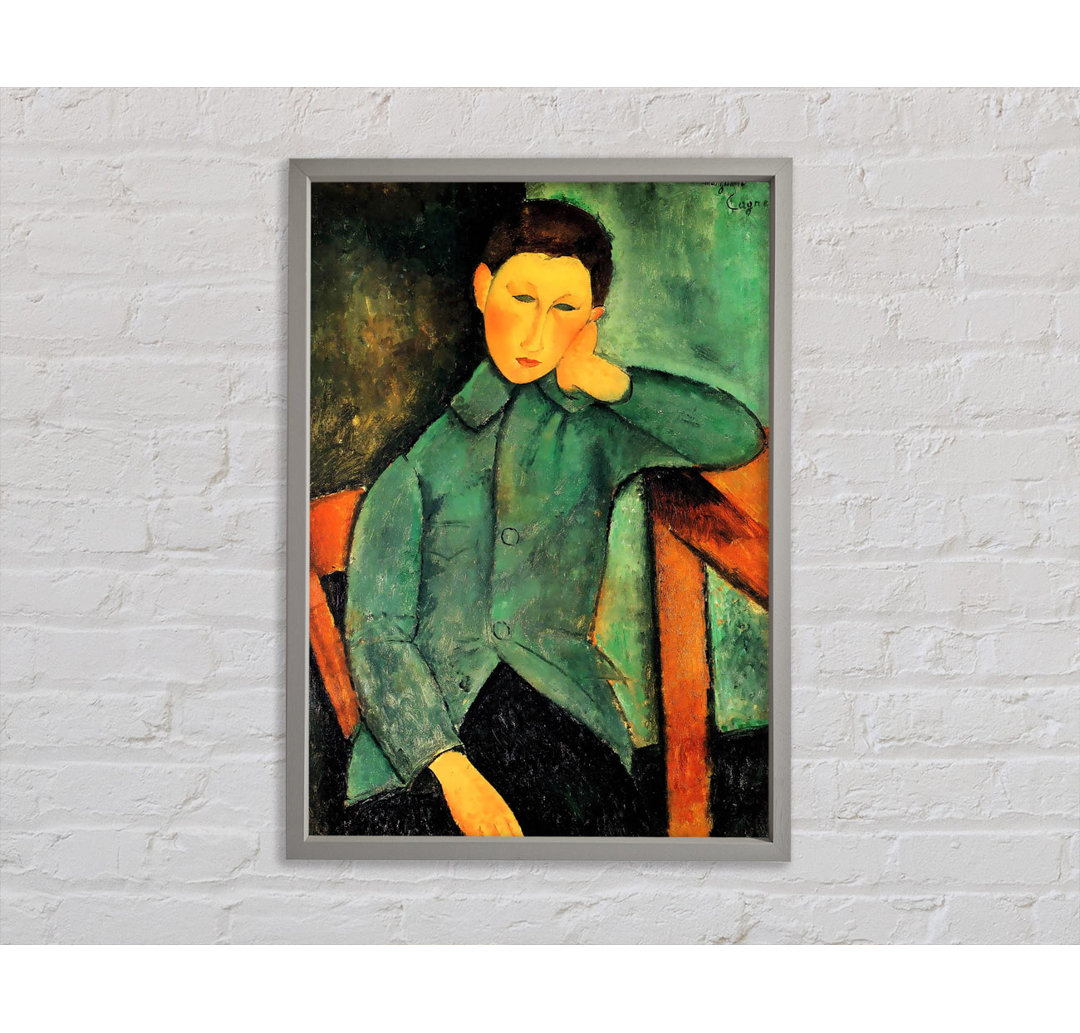 Modigliani Boy In A Blue Jacket Gerahmter Druck