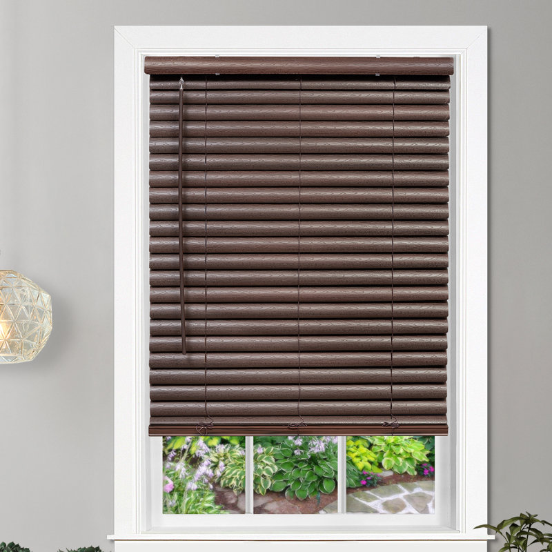 Semi Sheer Horizontal/Venetian Blind, 36"W x 64"L, Mahogany